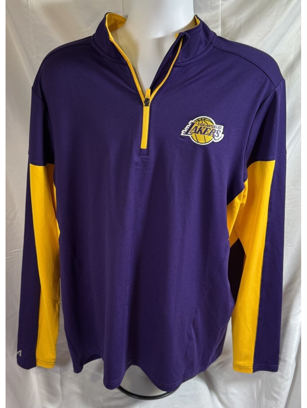 Antigua Los Angeles Lakers Aspect 1/4 Zip Pullover Purple/Gold Mens Large NWT